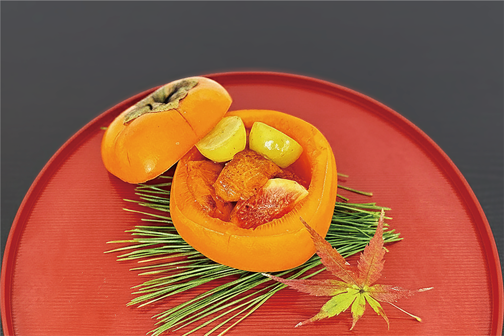 柿のシナモンバター焼き