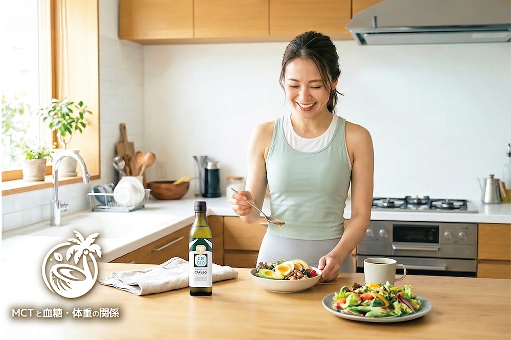 「食事の脂質と体の反応」　　　　～MCTと血糖・体重の関係～